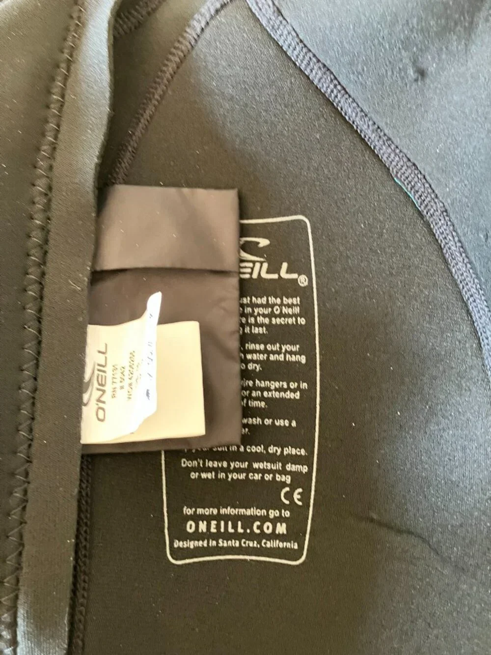 O’Neill Women’s Reactor-2 3/2mm Back Zip Full Wetsuit Size 10 Black Aqua
